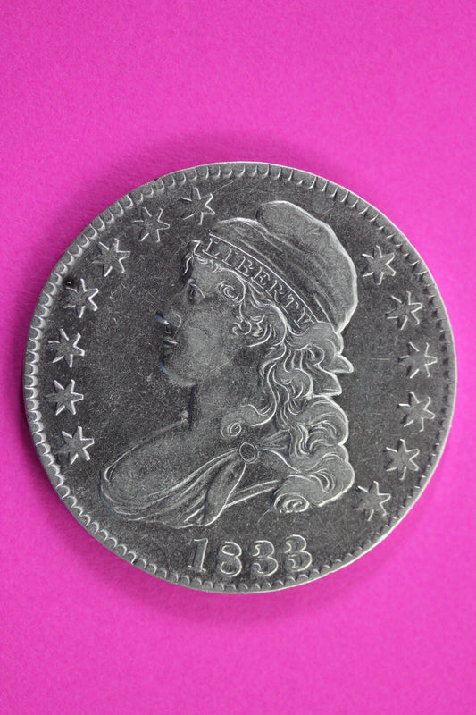 Hi Grade 1833 Capped Bust Half Dollar Exact Coin In Pics Silver Semi Key Date 39
