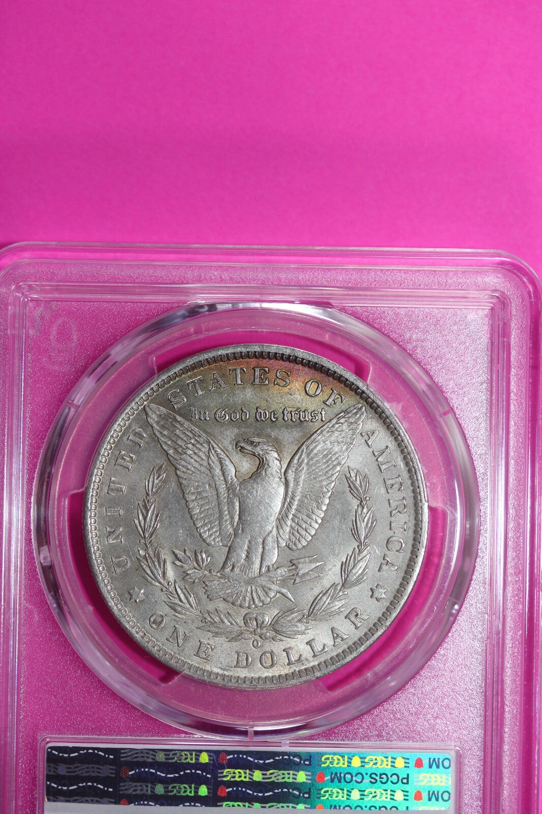 Nicely Toned 1884 O MS 62 Liberty Morgan Silver Dollar PCGS Certified Slab 754