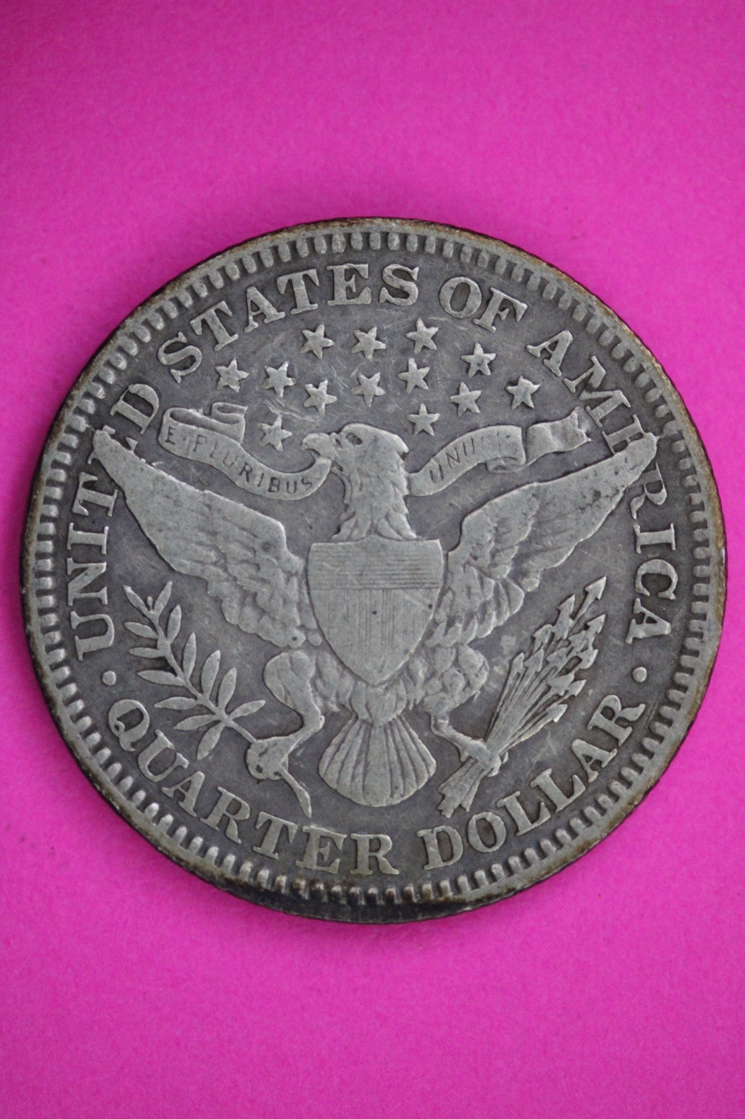 1909 P Barber Liberty Quarter Silver Guaranteed Authentic & Genuine Coin 2989