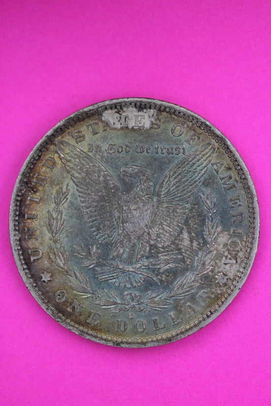 Rainbow Toned High Grade 1880 O Morgan Liberty Silver Dollar New Orleans 109