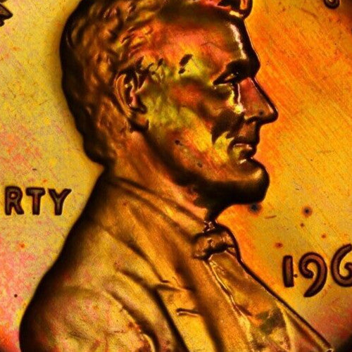 Trueview Rainbow TONED 1961 PR 66 RB Abraham Lincoln Memorial Cent PCGS OCE 392