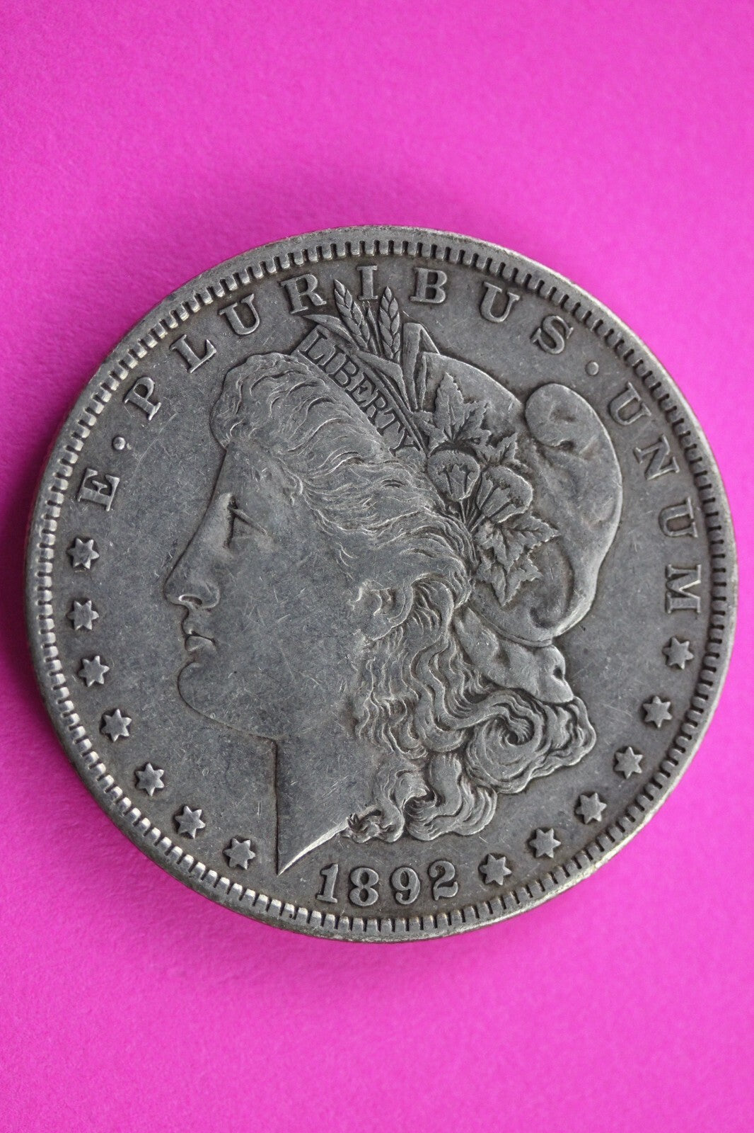 1892 P Morgan Lady Liberty Rare Date Silver Dollar Guaranteed Authentic 0223N