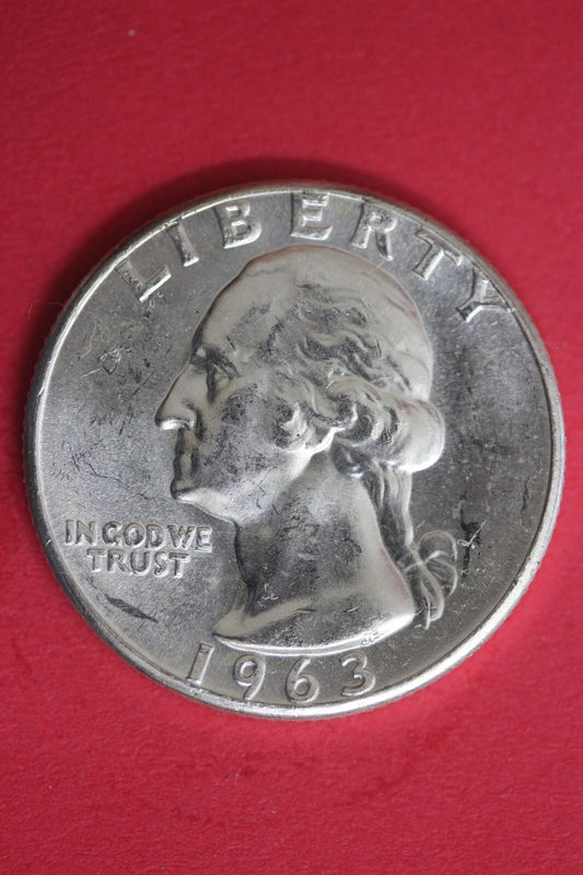 1963 Uncirculated Type B Reverse George Washington Quarter Exact Coin OCE 114