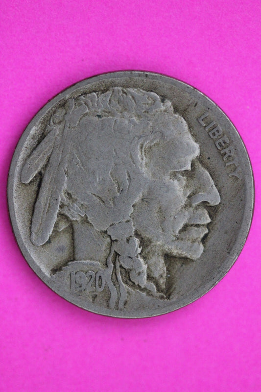 1920 S Buffalo Nickel Semi Key Date Coin Guaranteed Authentic & Genuine 0741N