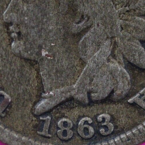 1863 Copper Nickel Indian Head Cent Penny Early Type Coin Exact Coin Pictured 58