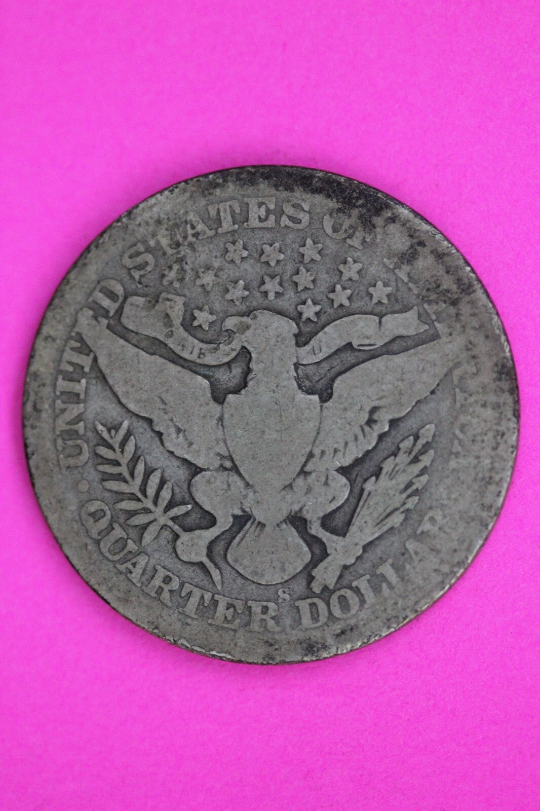 1908 S Barber Liberty Silver Quarter Guaranteed Authentic & Genuine Coin 1461