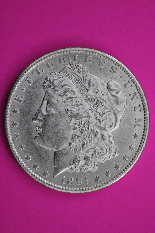 High Grade 1891 S Morgan Liberty Silver Dollar Guaranteed Authentic Coin 1645