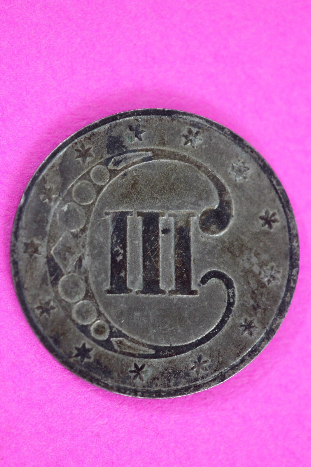 1853 Trime 3 Three Cent Silver Dime Exact Coin Shown In Pics Semi Key Date 112