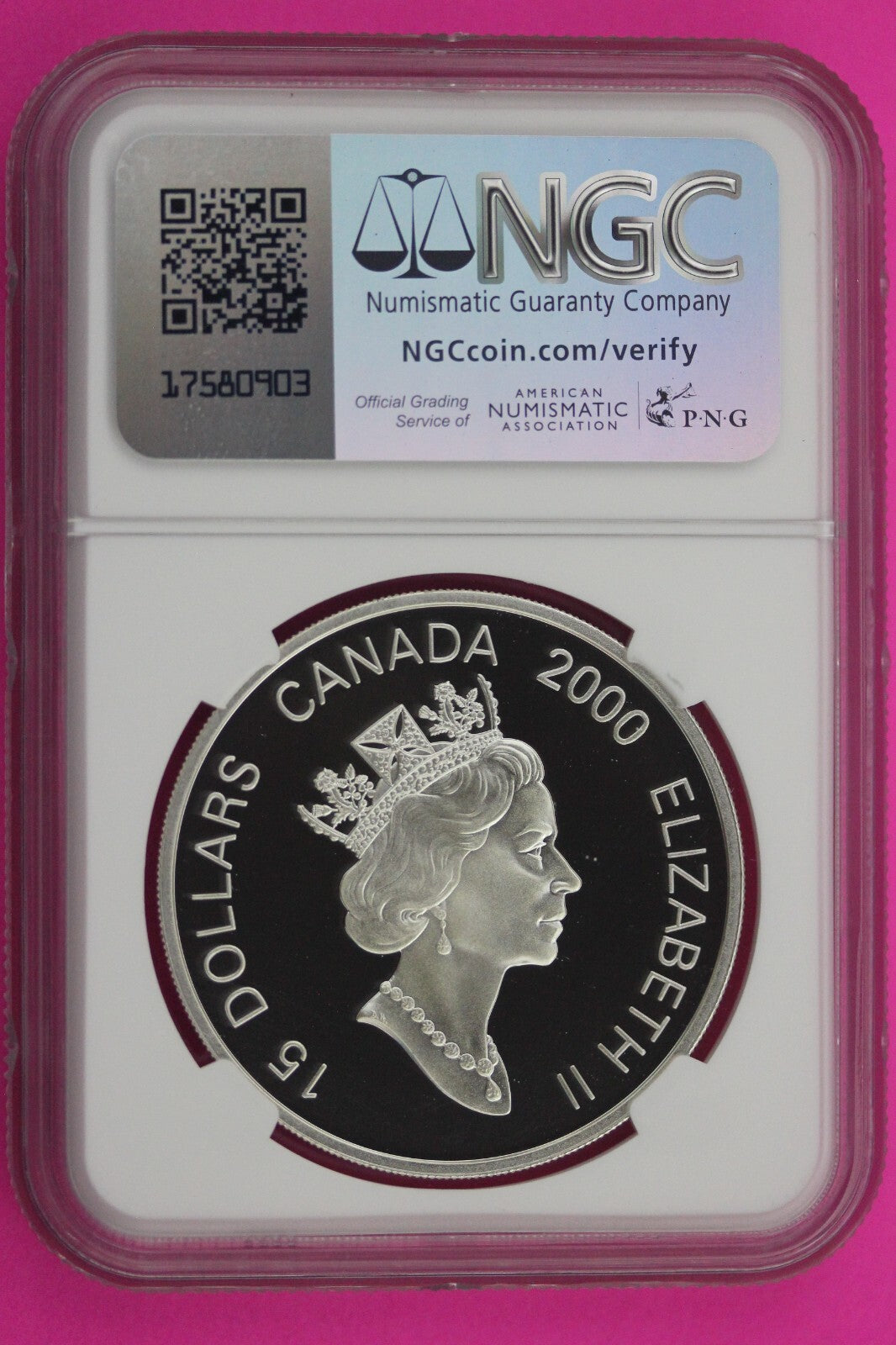 Rare Top Pop 2000 PF 70 Gilded Canada $15 Proof Year Of The Dragon Lunar NGC 185