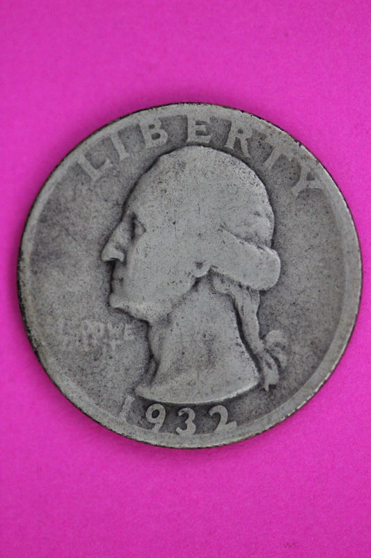 1932 D George Washington Silver Quarter Guaranteed Autthentic Genuine Coin 1471