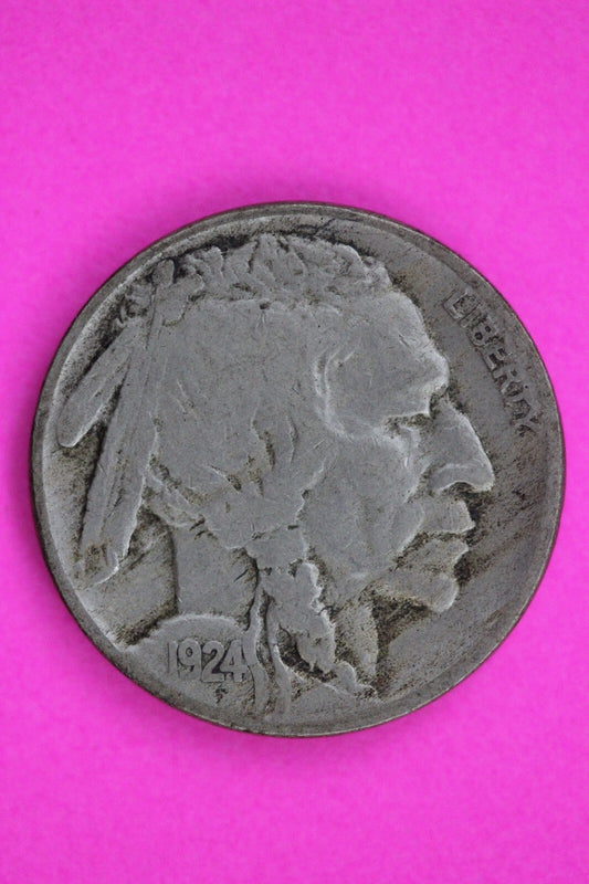 1924 S Buffalo Nickel Coin Guaranteed Authentic Genuine Coin Free Shipping 1522