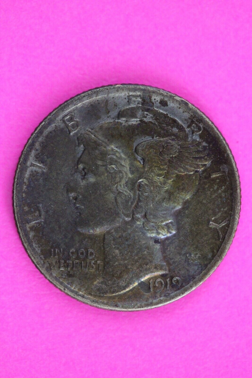 1919 P Mercury Winged Liberty Dime Semi Key Date Exact Same Coin In Pics 57