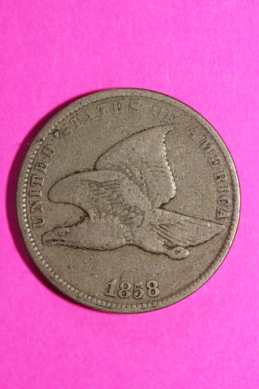 1858 Flying Eagle Cent Penny Exact Scarce Early Type Exact Coin as Pictured 31