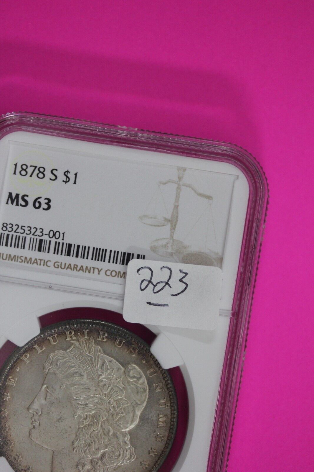 1878 S MS 63 Liberty Morgan Silver Dollar NGC Certified Graded Slab 223