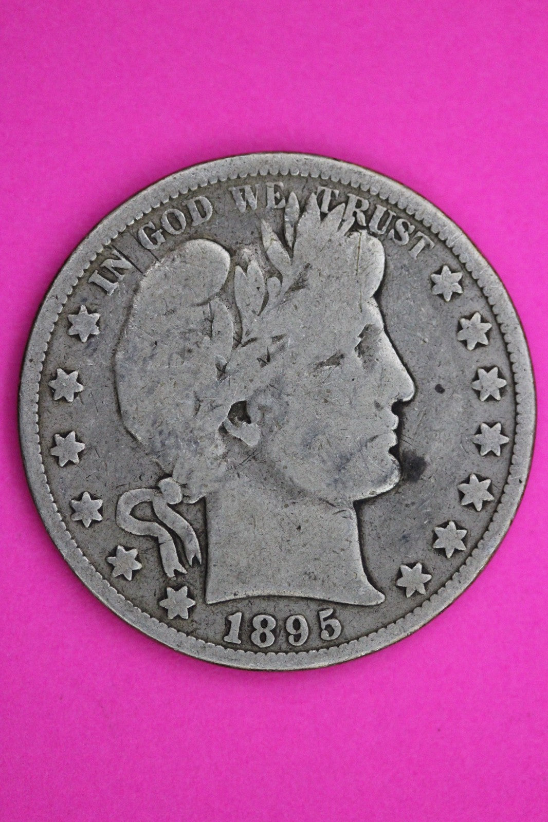 1895 P Barber Liberty Silver Half Dollar Guaranteed Authentic Genuine Coin 2337