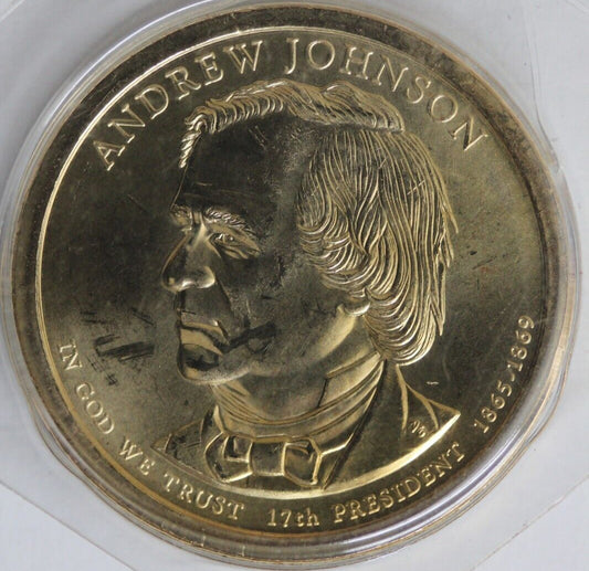 Gem BU 2011 P Andrew Johnson Presidential Dollar Mint Cello Exact Coin TOM 74