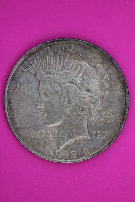 Toned High Grade 1922 P Liberty Peace Silver Dollar Philadelphia Mint Coin 238