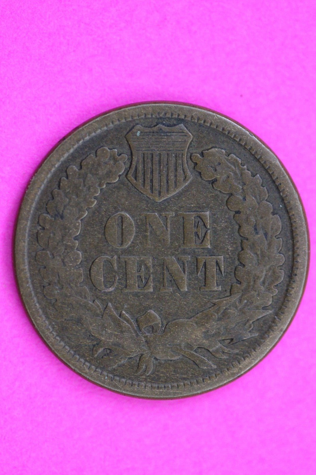 Rare 1865 18/18 Snow 4 Indian Head Cent Penny Guaranteed Authentic Coin 2294