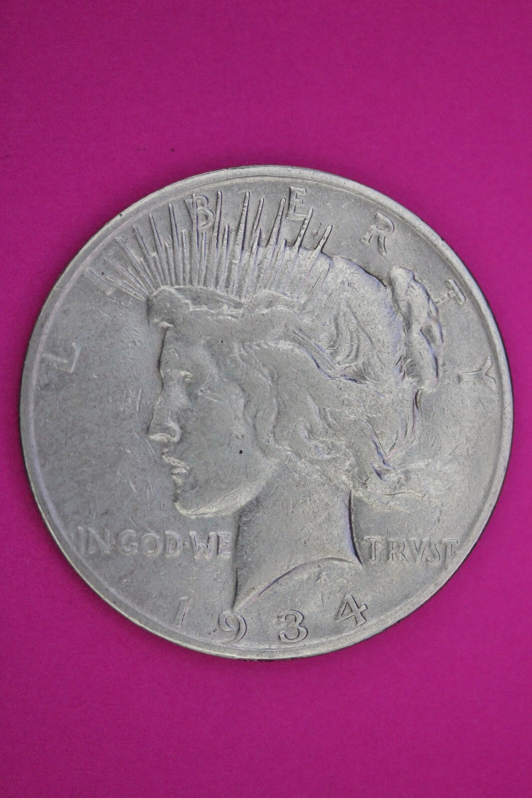 1934 S Liberty Peace Silver Dollar Scarce Semi Key Date Coin San Francisco 189