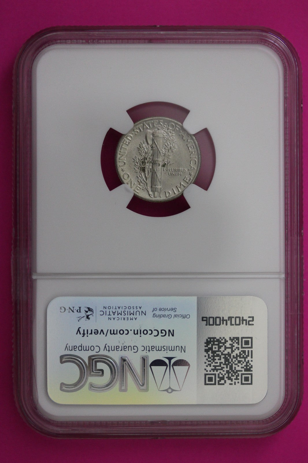 1944 P MS 65 Mercury Winged Liberty Dime NGC Certified Graded Authentic Slab 343