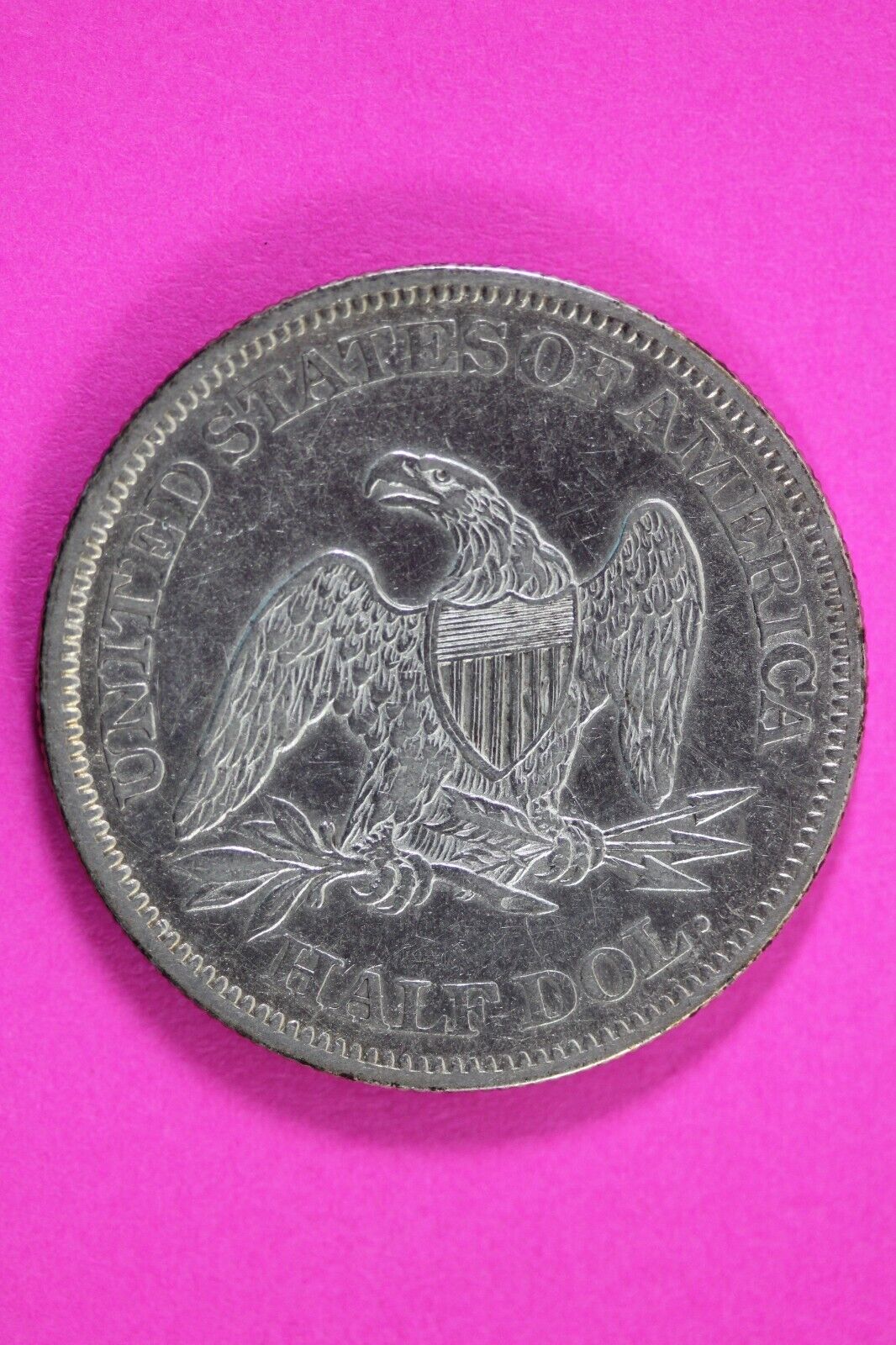 High Grade 1861 P Seated Liberty Half Dollar Silver Rare Semi Key Date Coin 40