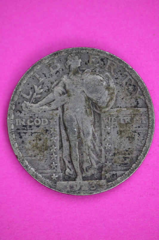 1923 P  Standing Liberty Silver Quarter Guaranteed Authentic & Genuine Coin 2930