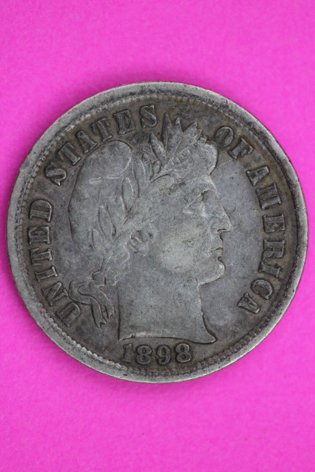 High Grade 1898 P Barber Liberty Dime Semi Key Date Silver Coin Philadelphia 14