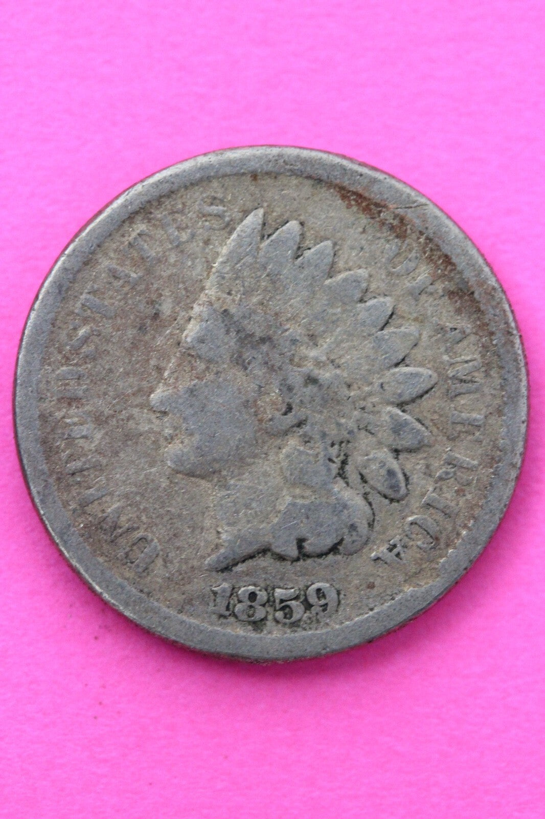 1859 Copper Nickel Indian Head Cent Penny Exact Early Type Coin Pictured 151