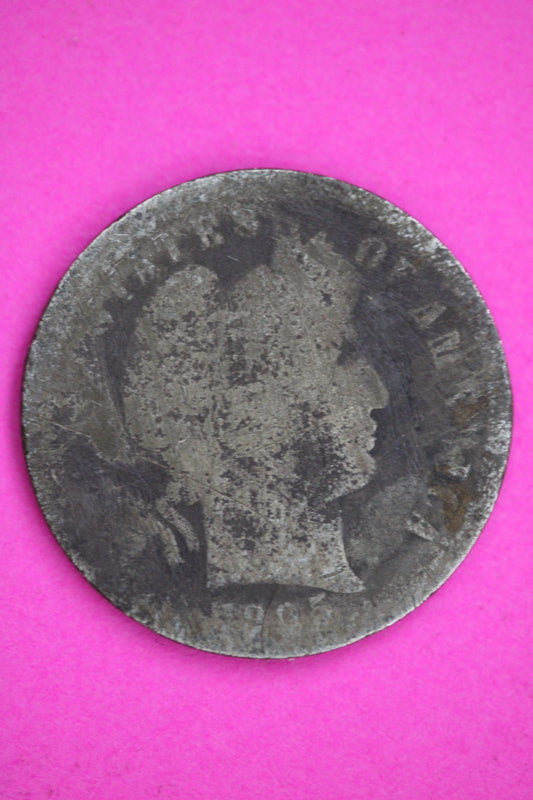 1895 P Barber Dime Silver Exact Coin Shown Low Grade Filler Damaged Bent 2749