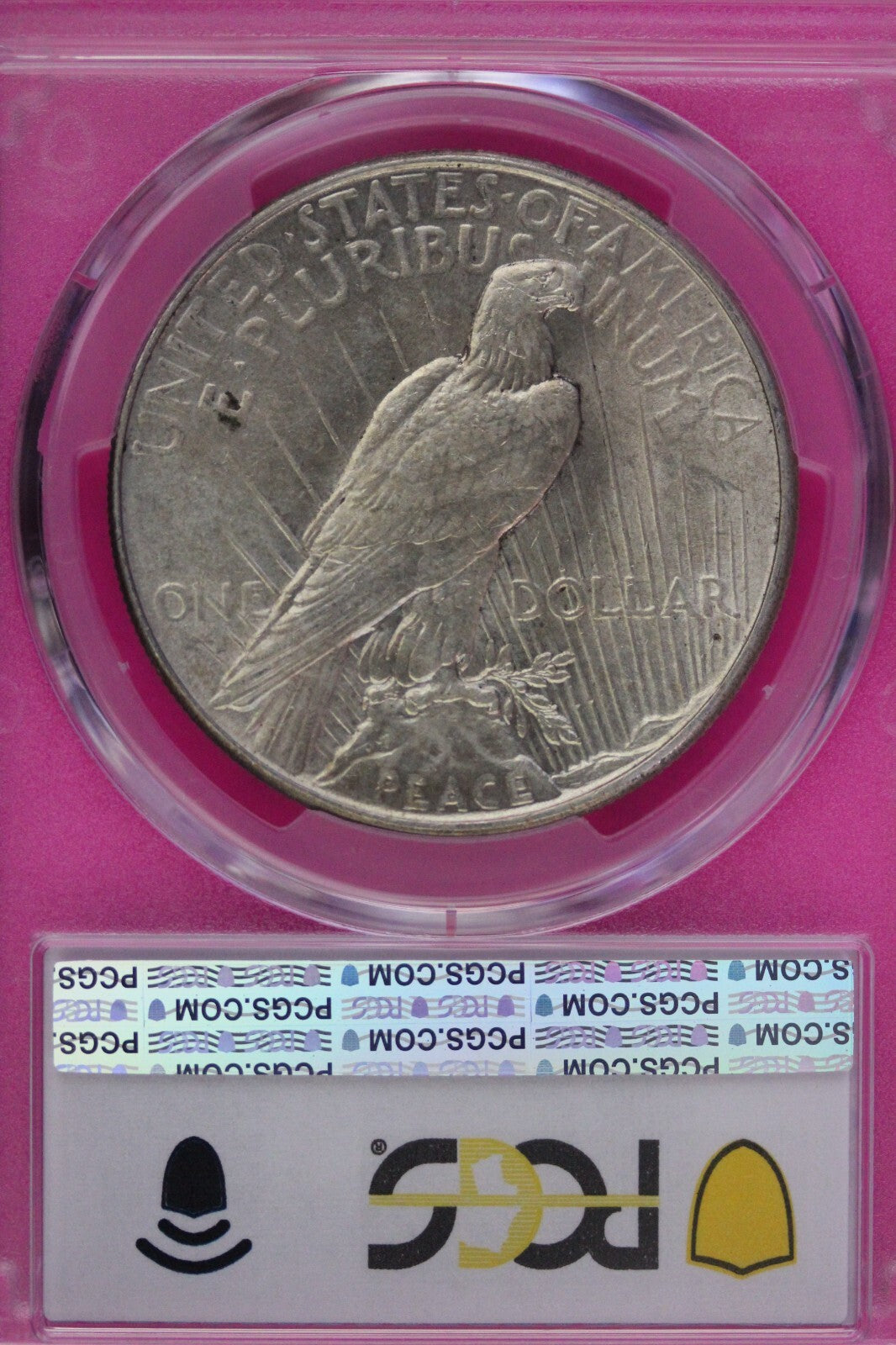 Toned 1934 P AU 58 Peace Silver Dollar PCGS Graded Certified Authentic Slab 365