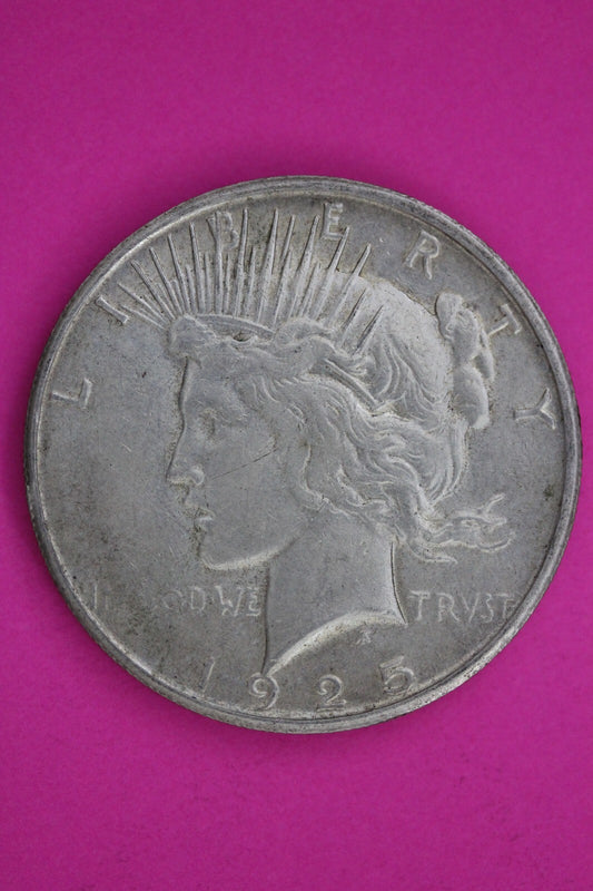 High Grade 1925 S Peace Liberty Silver Dollar Guaranteed Authentic Coin 1149
