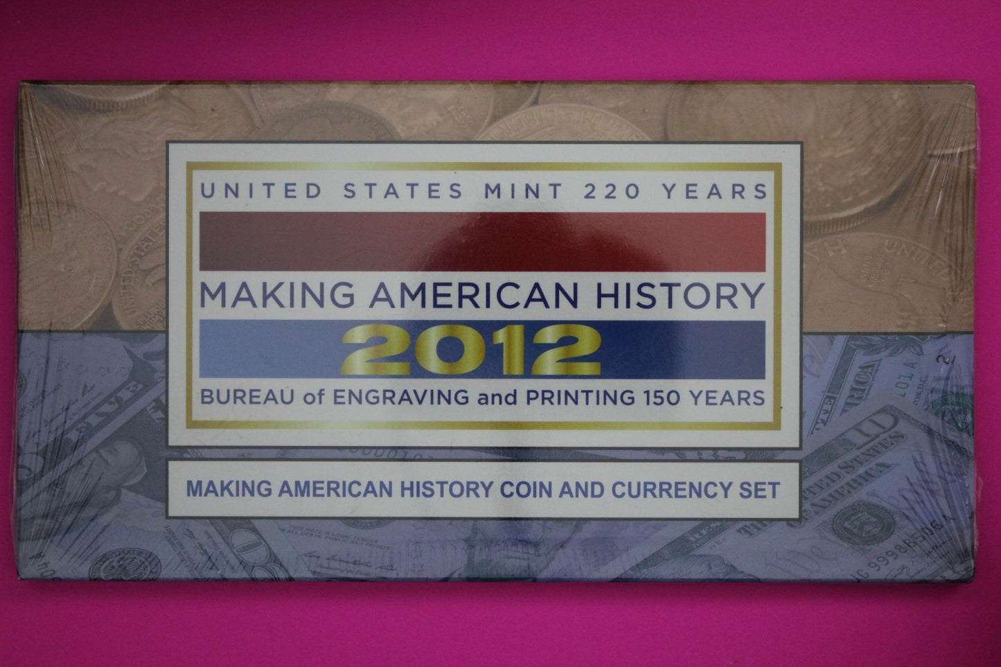 Mint Sealed 2012 Coin & Currency Set Proof 1 OZ Silver Eagle & $5 Note COA 9017