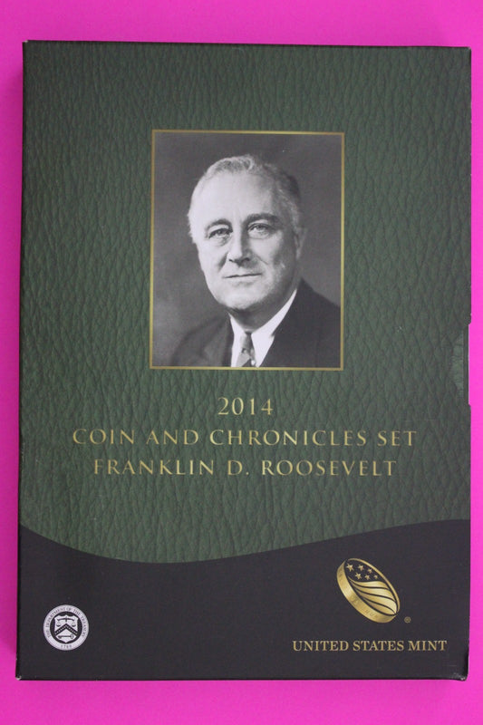 Gem 2014 Franklin Roosevelt Coins & Chronicles Set 1 OZ Silver Box & COA 7035