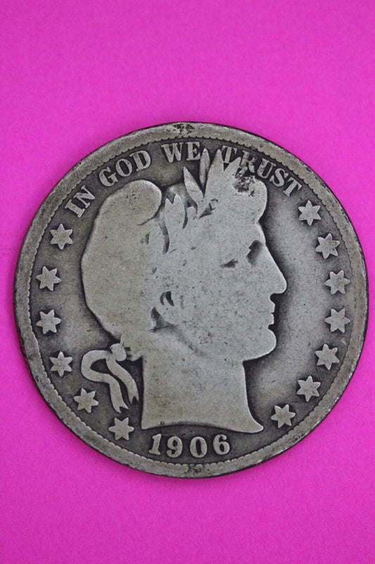 1906 O Barber Liberty Half Dollar Silver Coin You Get The Coin In Pics TOM 10