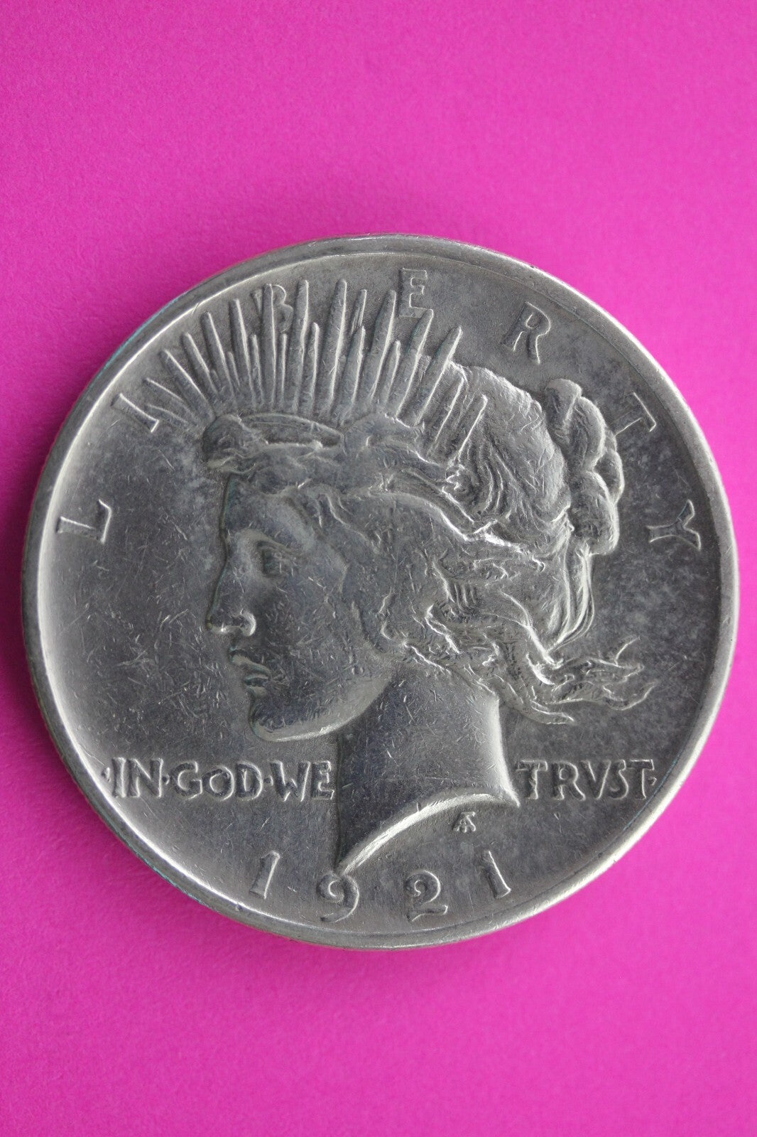 High Grade 1921 P Peace Silver Dollar LIberty Coin Guaranteed Authentic 0356N