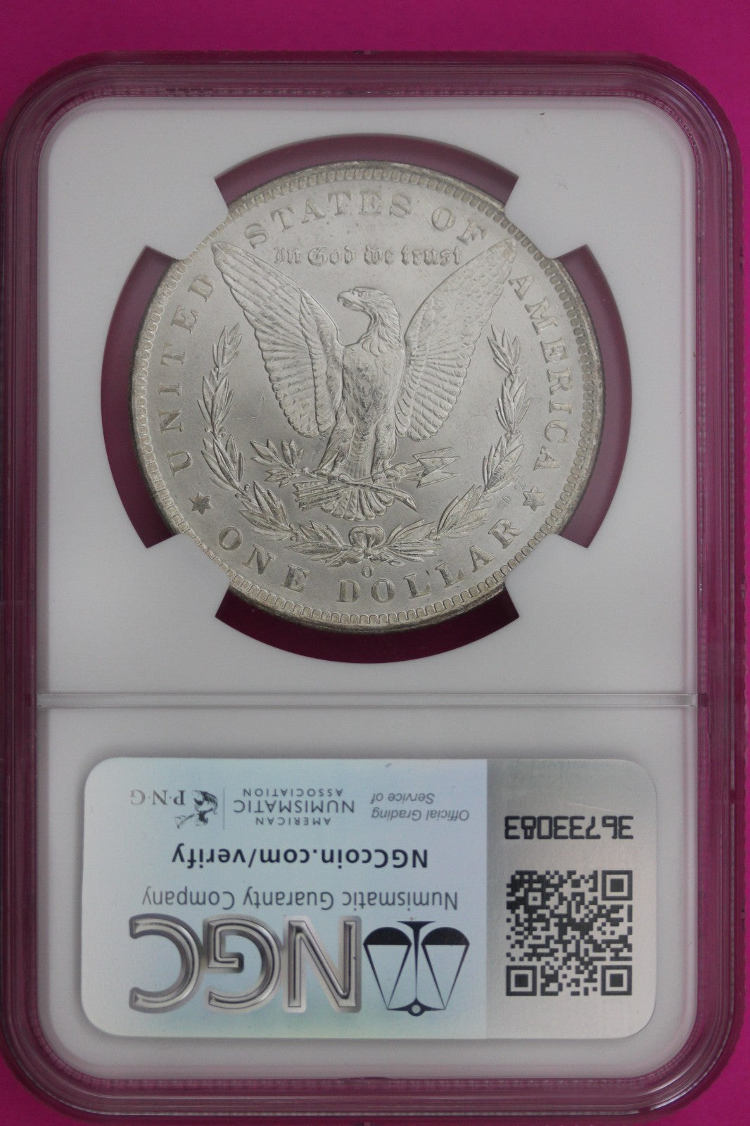 1885 O MS 63 Liberty Morgan Silver Dollar NGC Certified Graded Authentic 37