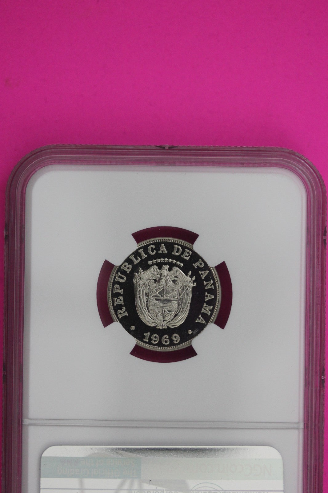 1969 Panama PF 69 Cameo Proof 5 Centesimos NGC Graded Certified Genuine 1295