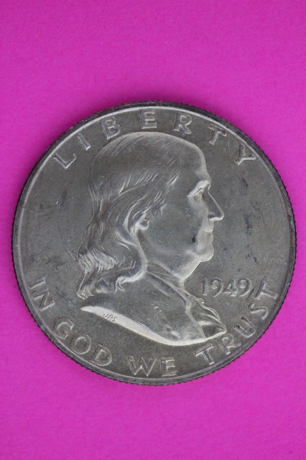 1949 D Ben Franklin Silver Half Dollar FBL Exact Coin Shown Authentic N480