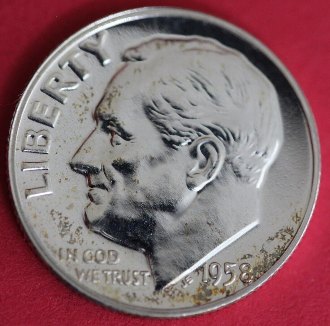 1958 Silver Proof Roosevelt Dime Exact Coin Shown 66
