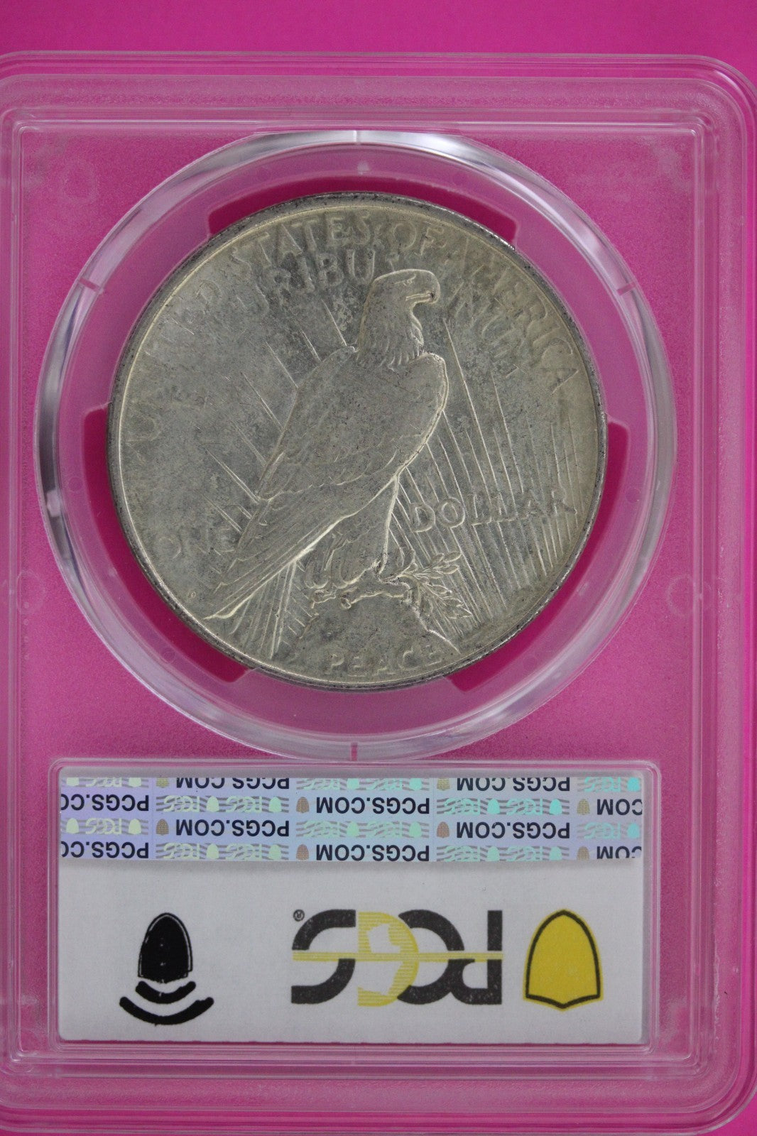 1927 D AU 53 Peace Silver Dollar PCGS Graded Certified Authentic Slab 137