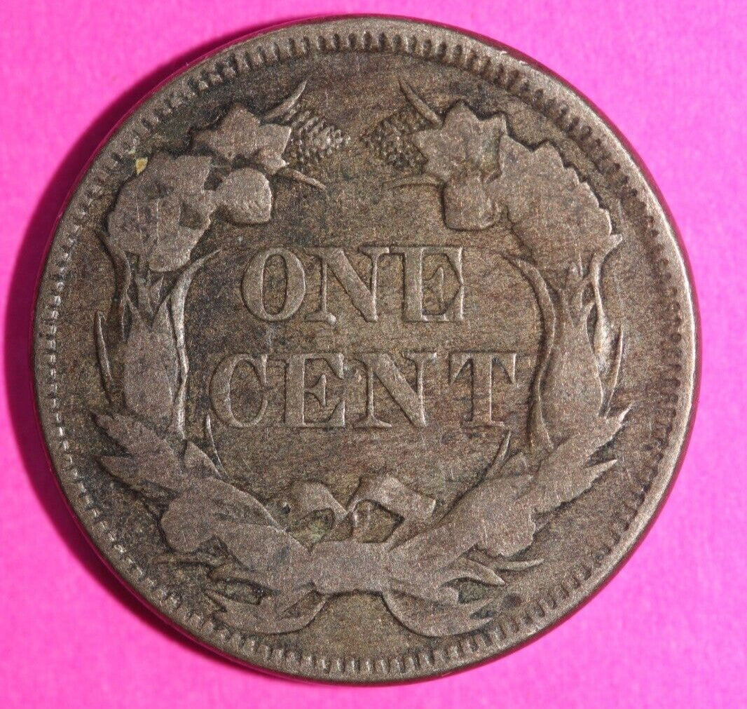 1857 Flying Eagle Cent Penny Exact Scarce Early Type Coin as Pictured 51