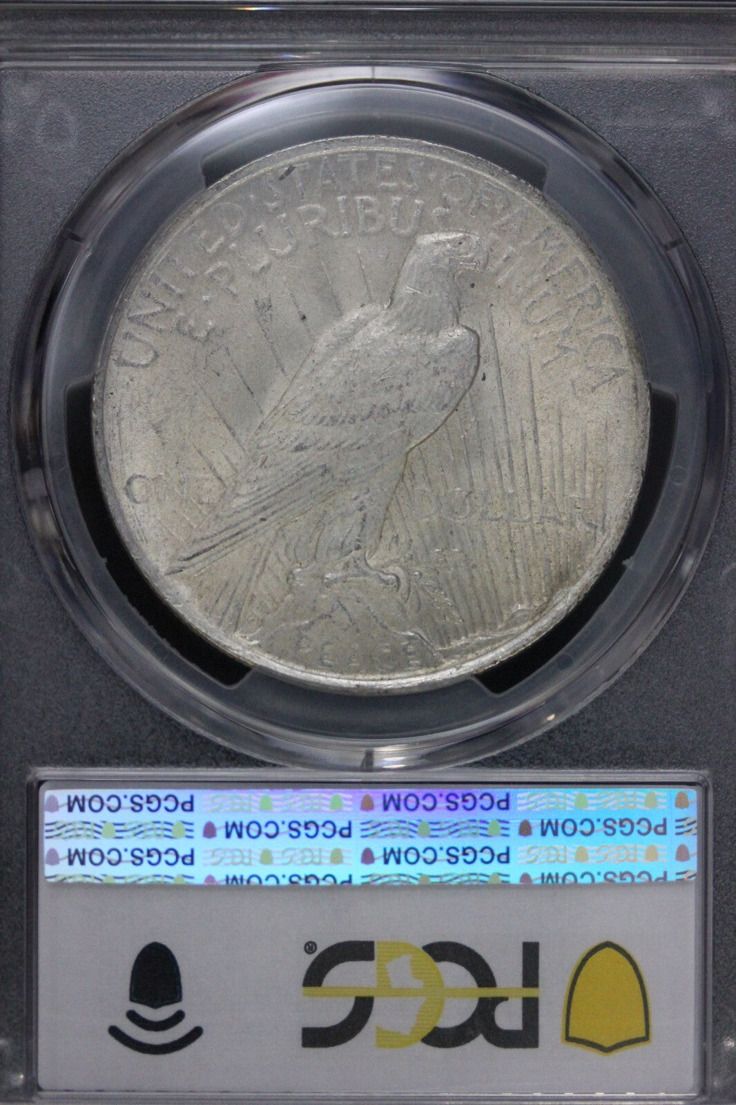 Toned 1923 P MS 62 Peace Silver Dollar PCGS Graded Certified Authentic Slab 74