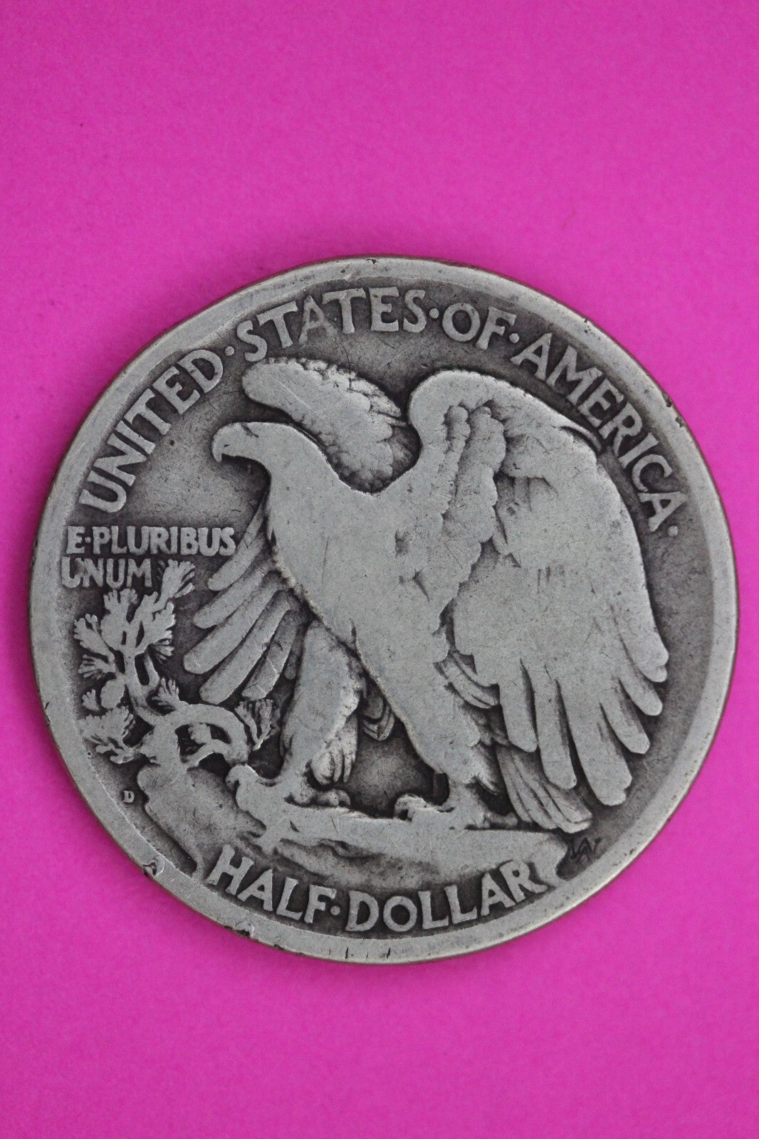 1918 D Walking Liberty Silver Half Dollar Guaranteed Authentic Genuine Coin 1168