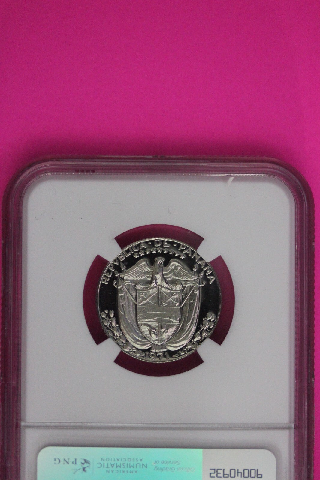 Top Pop 1971 Panama PF 69 Proof 1/4 Balboa NGC Graded Certified  Slab 1023