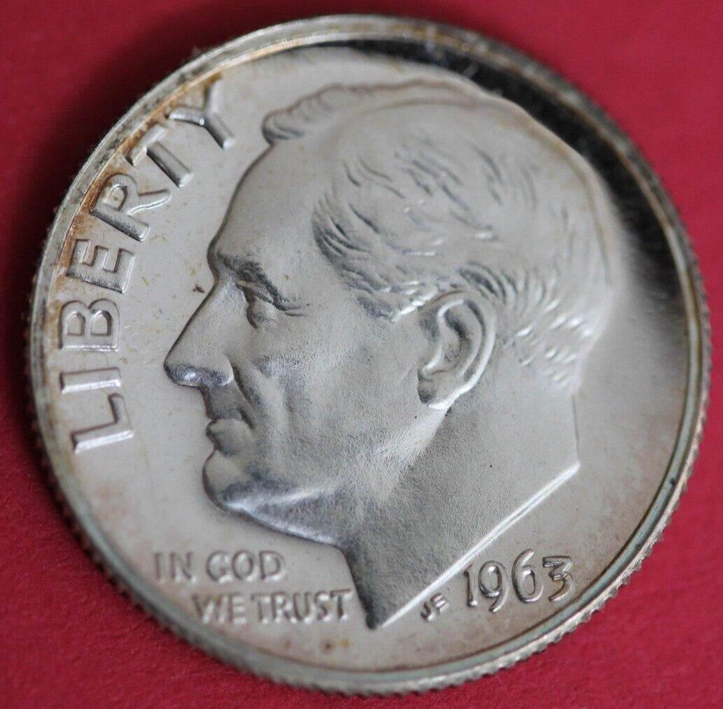 1963 Silver Proof Roosevelt Dime Exact Coin Shown Fast Shipping OCE 122