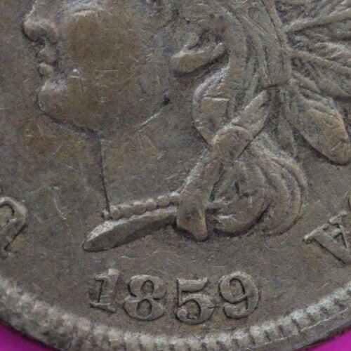 1859 Copper Nickel Indian Head Cent Penny Exact Early Type Coin Pictured 22