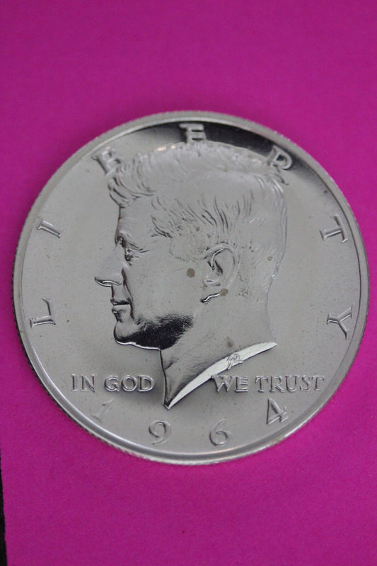 Accented Hair 1964 Proof John F Kennedy Silver Half Dollar Milk Spots N462