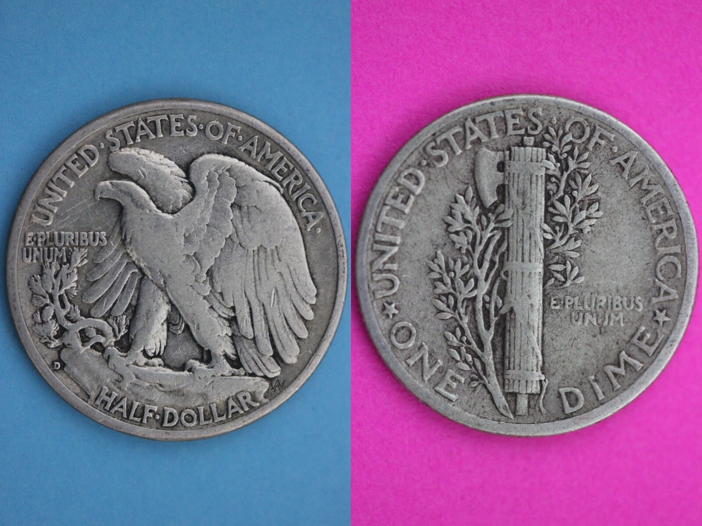 6 Standard Ounces Coin Weight 90% Silver Junk Walking Halves & Mercury Dimes