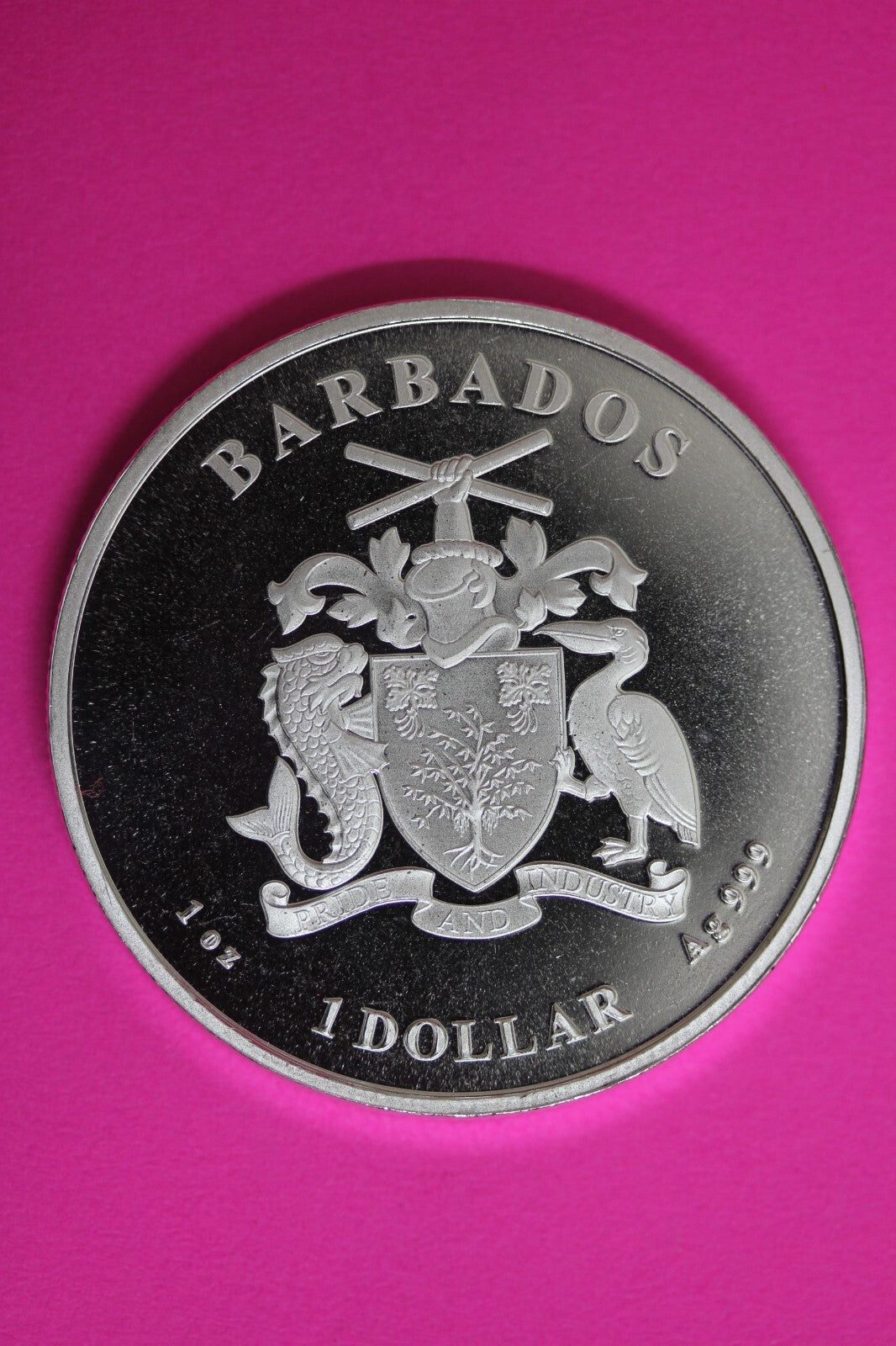 Gem BU 2023 Barbados Monkey 1 OZ Silver Coin .999 Fine $1.00 Same Coin In Pic 06