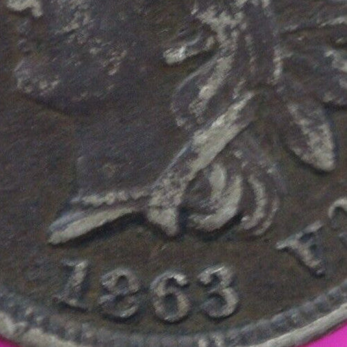 1863 Copper Nickel Indian Head Cent Penny Early Type Coin Exact Coin Pictured 41